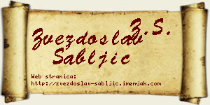 Zvezdoslav Sabljić vizit kartica